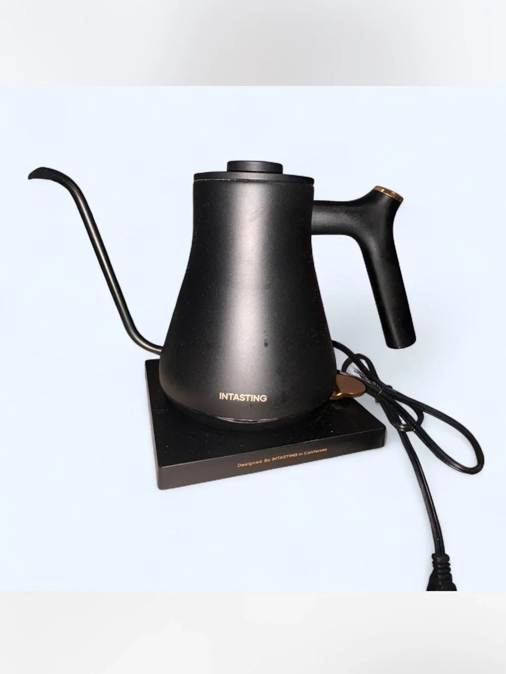 Black Electric Gooseneck Kettle for Precision Pouring